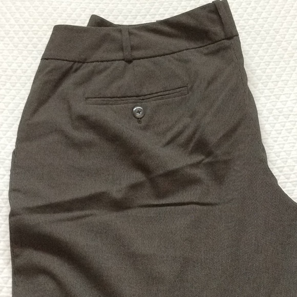 Lightweight pin stripe dark taupe/brown capris - Picture 3 of 3